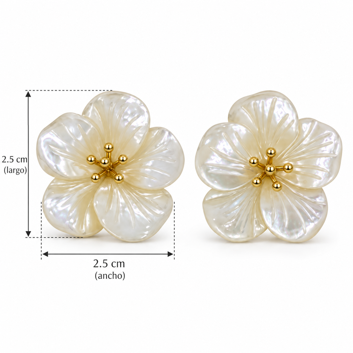 Pendientes Flor Nácar Radiante
