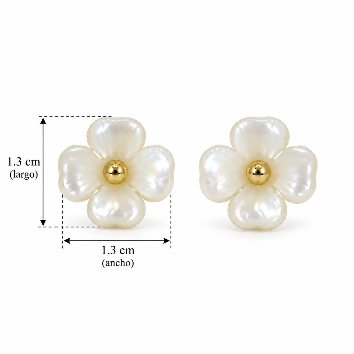 Pendientes Mini Flor Nácar