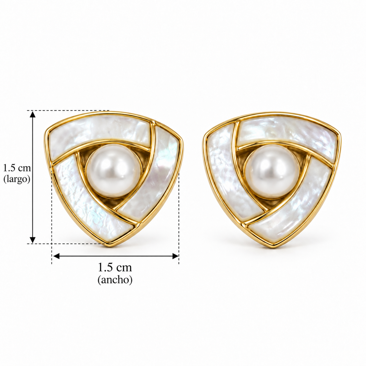 Pendientes Triángulo Nácar