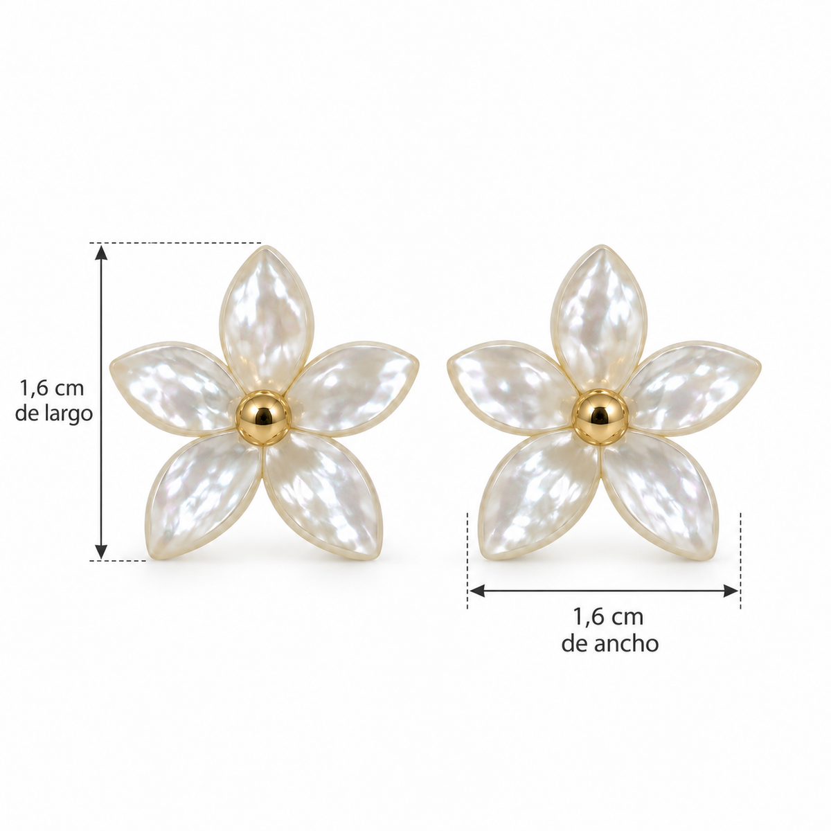Pendientes Flor Nácar Estrella