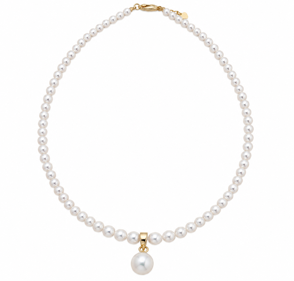 Collar Perla Central 9-10mm Degradé 5-4mm