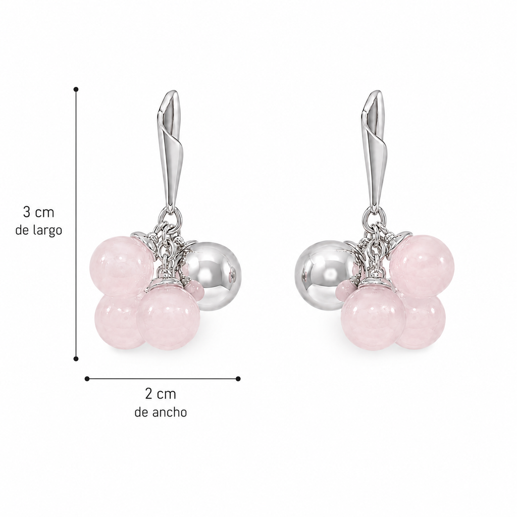Pendientes Cuarzo con Plata