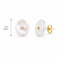 Pendientes Keishi Dorados 1cm