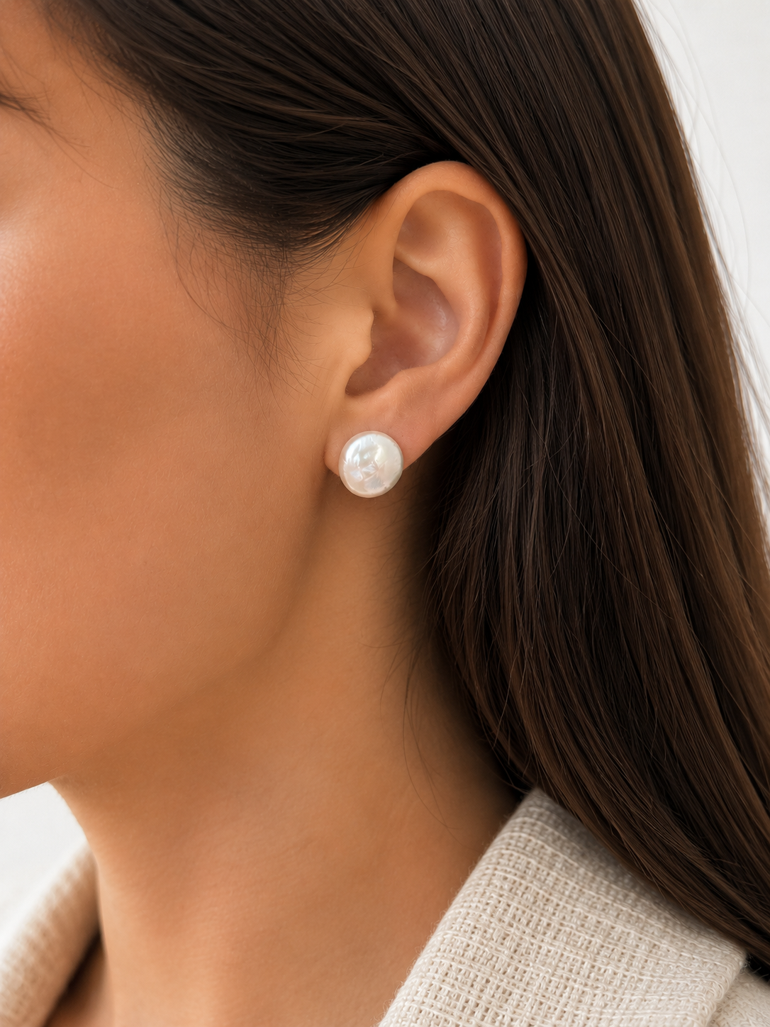 Pendientes Nácar Barroco 1,5cm aprox