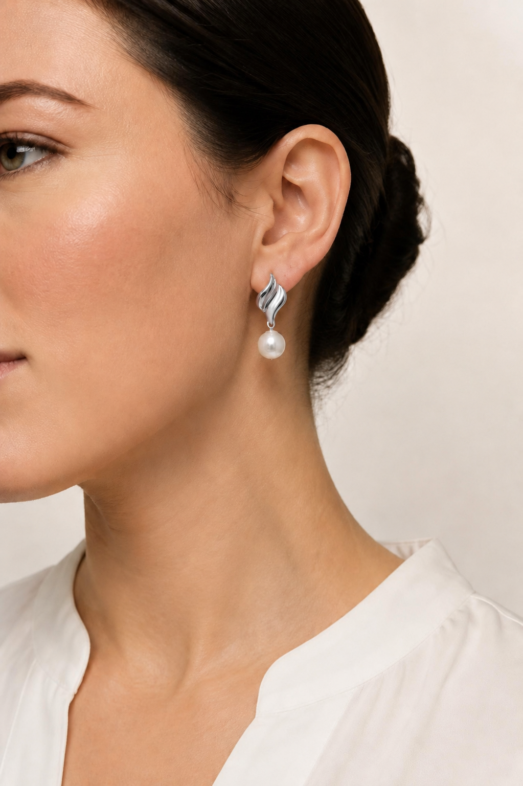 Pendientes Hoja de Perla