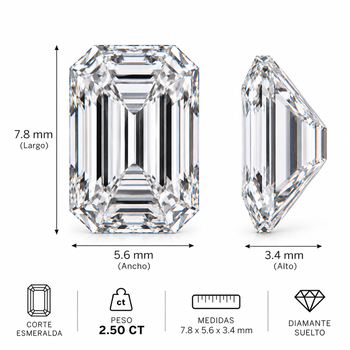 Diamante de Laboratorio Talla Fantasía - 2,5ct