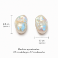 2 Perlas barrocas cultivadas 2,3cm x 1,7cm