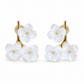 Pendientes Ramita Floral Triple
