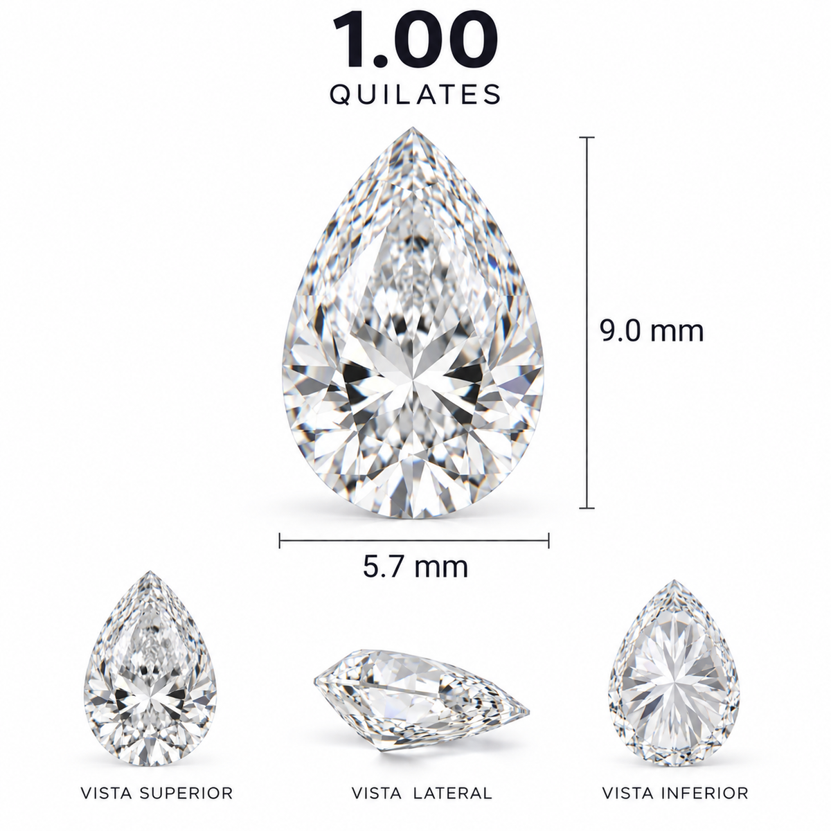 Diamante de Laboratorio Talla Fantasía - 1ct