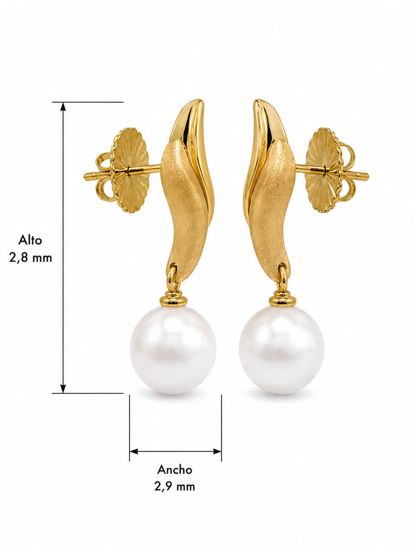 Pendientes Hoja de Perla