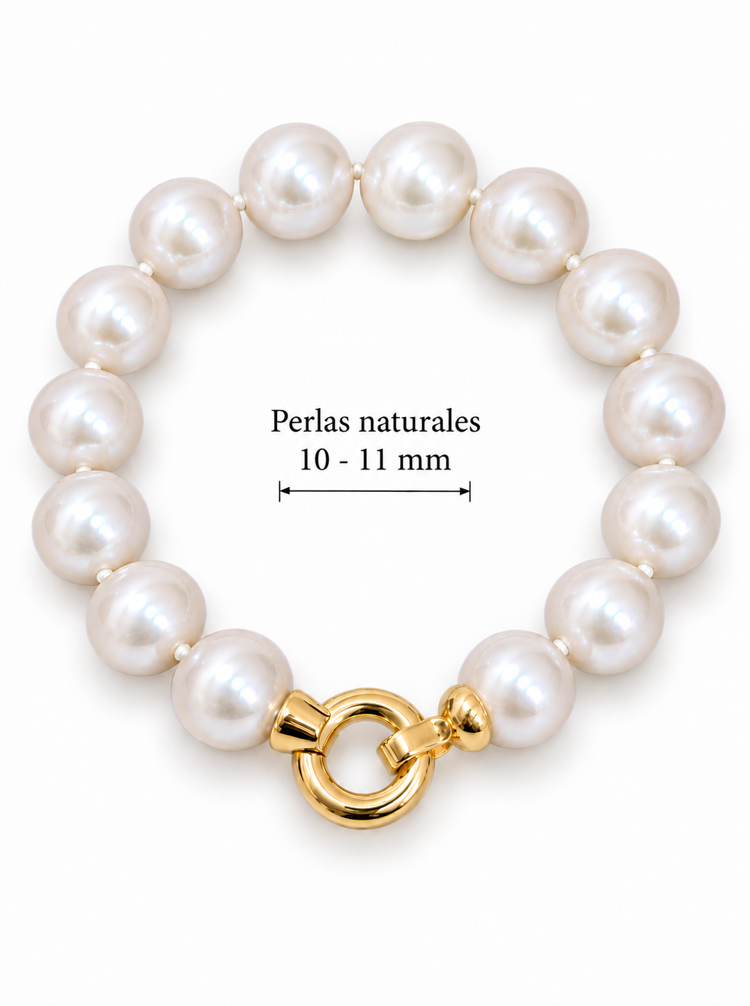 Pulsera Perla Redonda Premium 10/11 mm