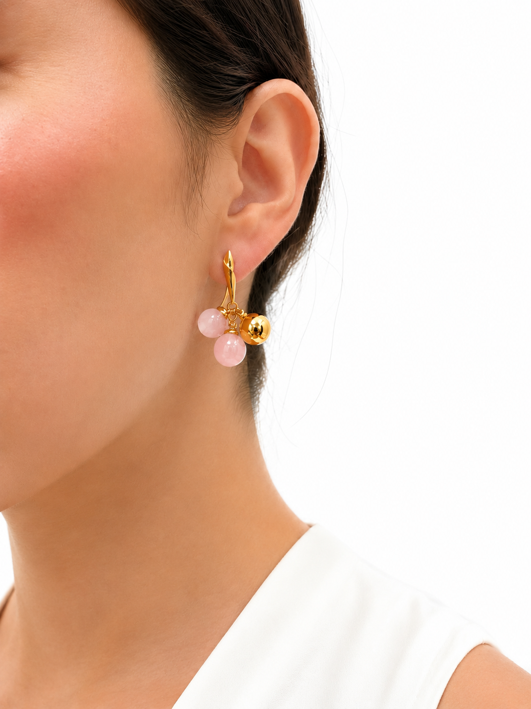 Pendientes Cuarzo con Plata