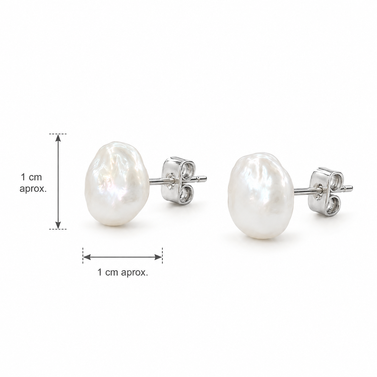 Pendientes Keishi Barroca 1cm aprox