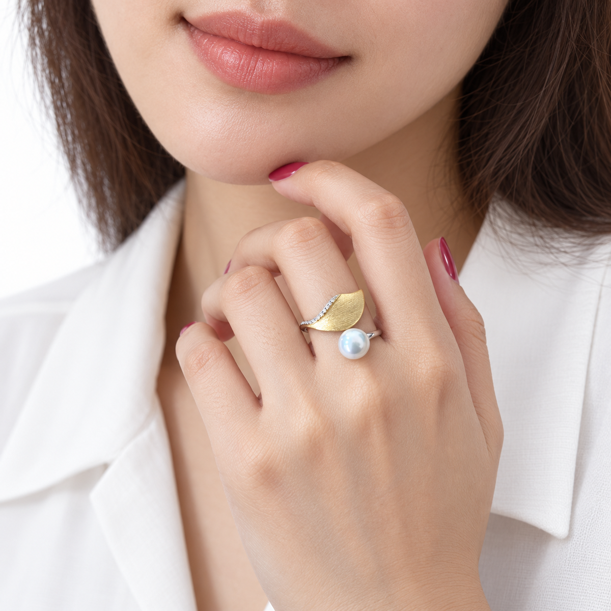 Anillo Hoja Brillante