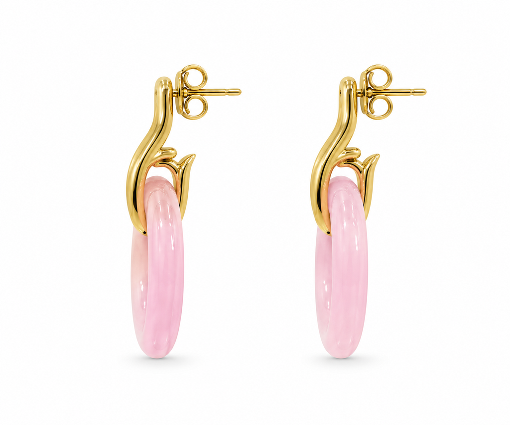 Pendientes Rosa