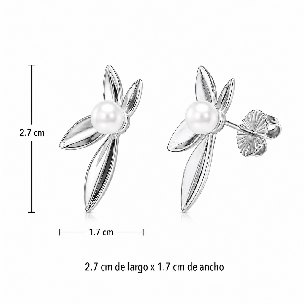 Pendientes Flora Perla