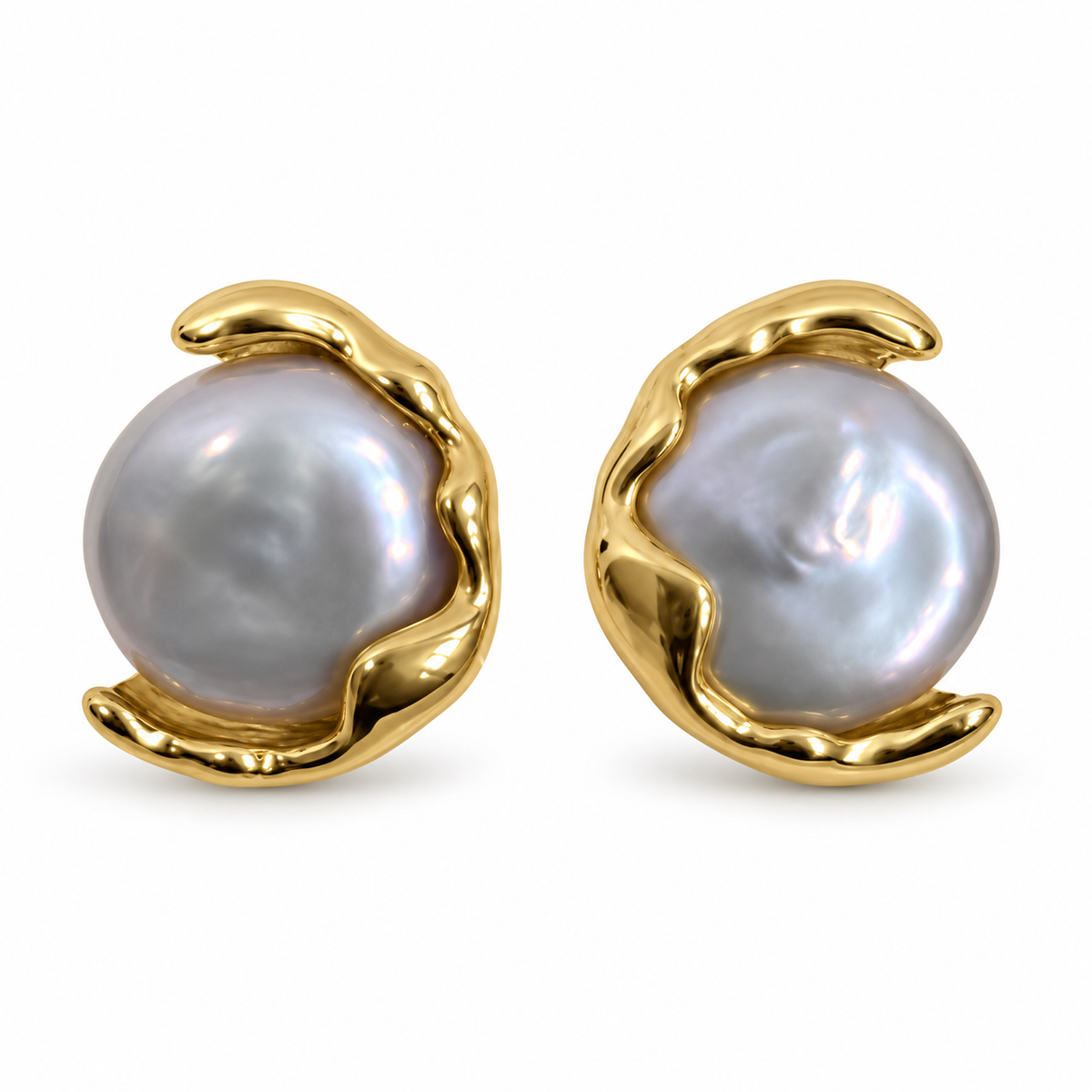 Pendientes Media Luna Nácar