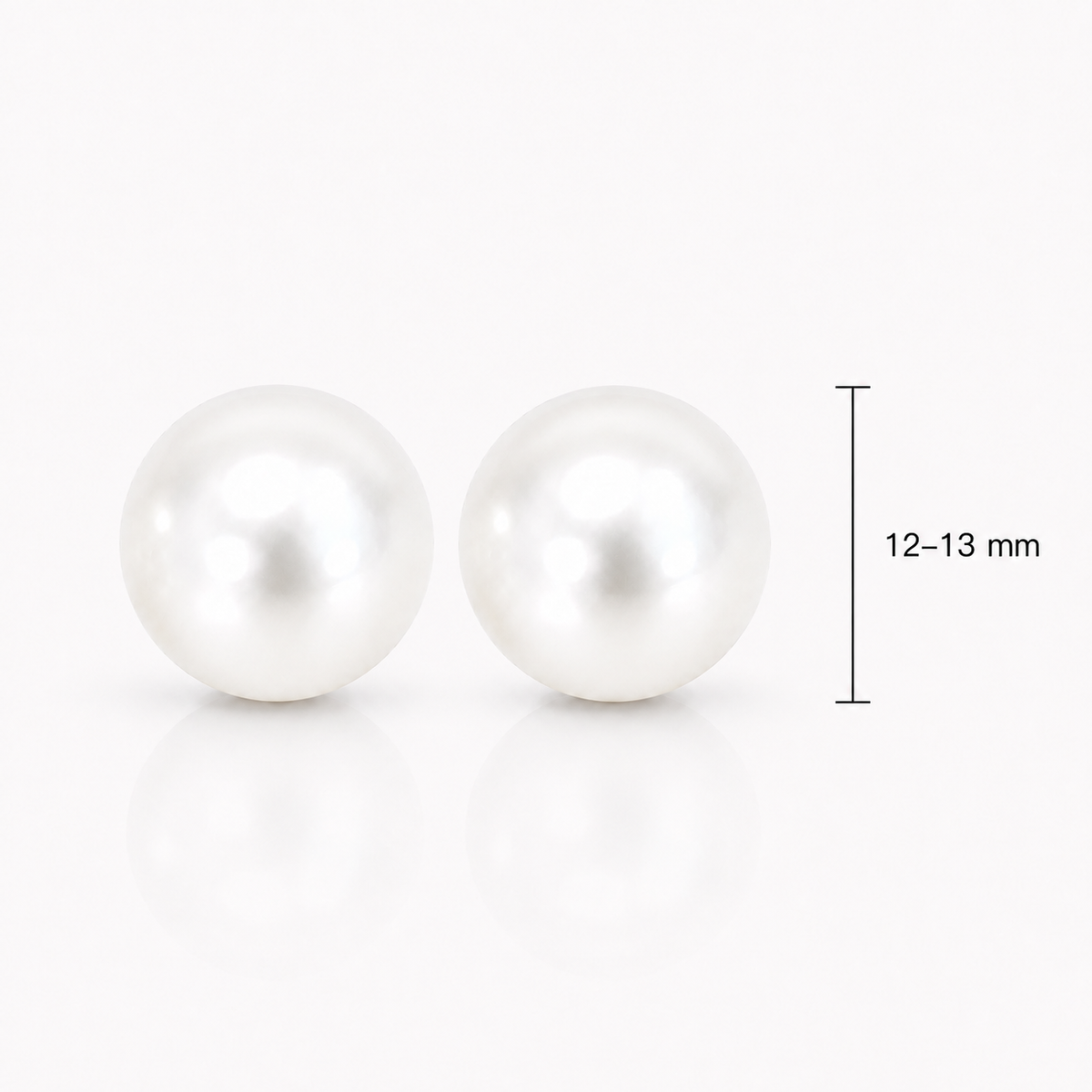 2 Perlas Redondas Cultivadas de 12-13mm