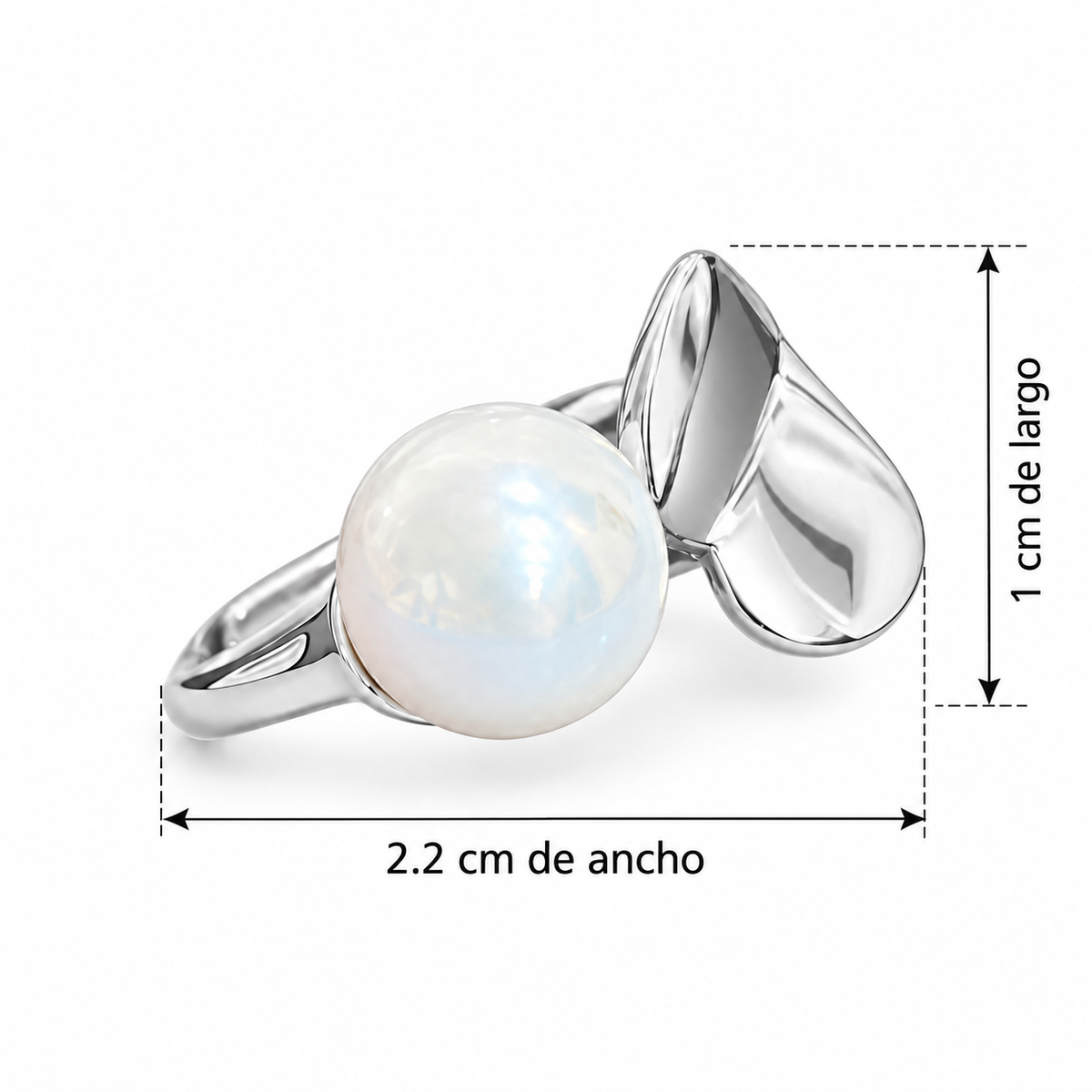 Anillo Hoja y Perla