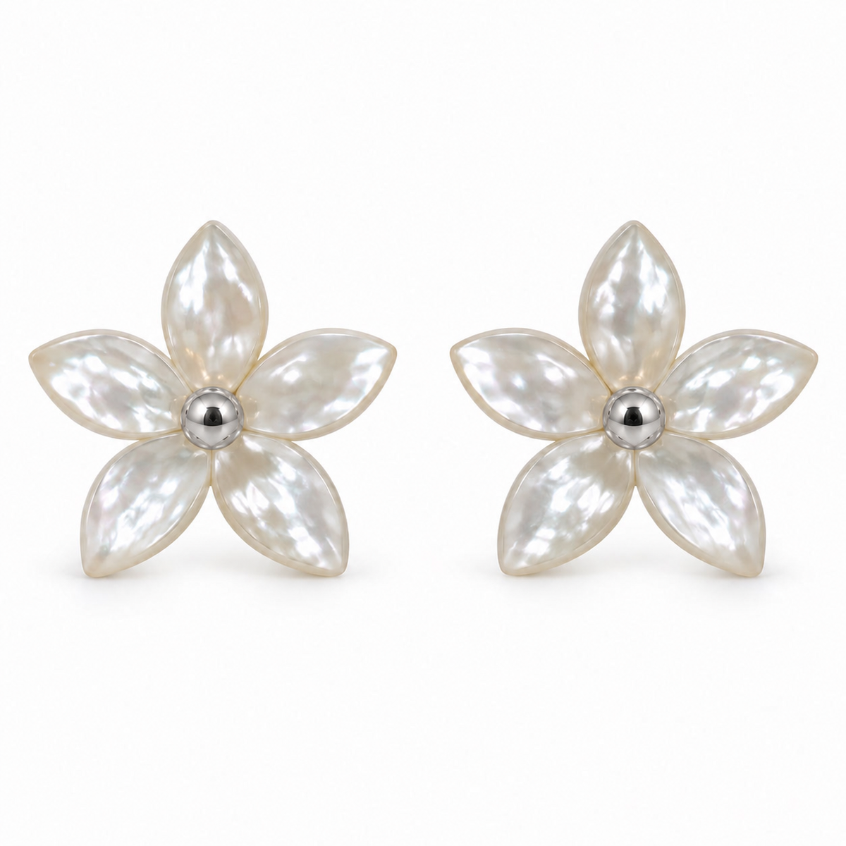 Pendientes Flor Nácar Estrella