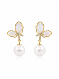 Pendientes Perla Mariposa