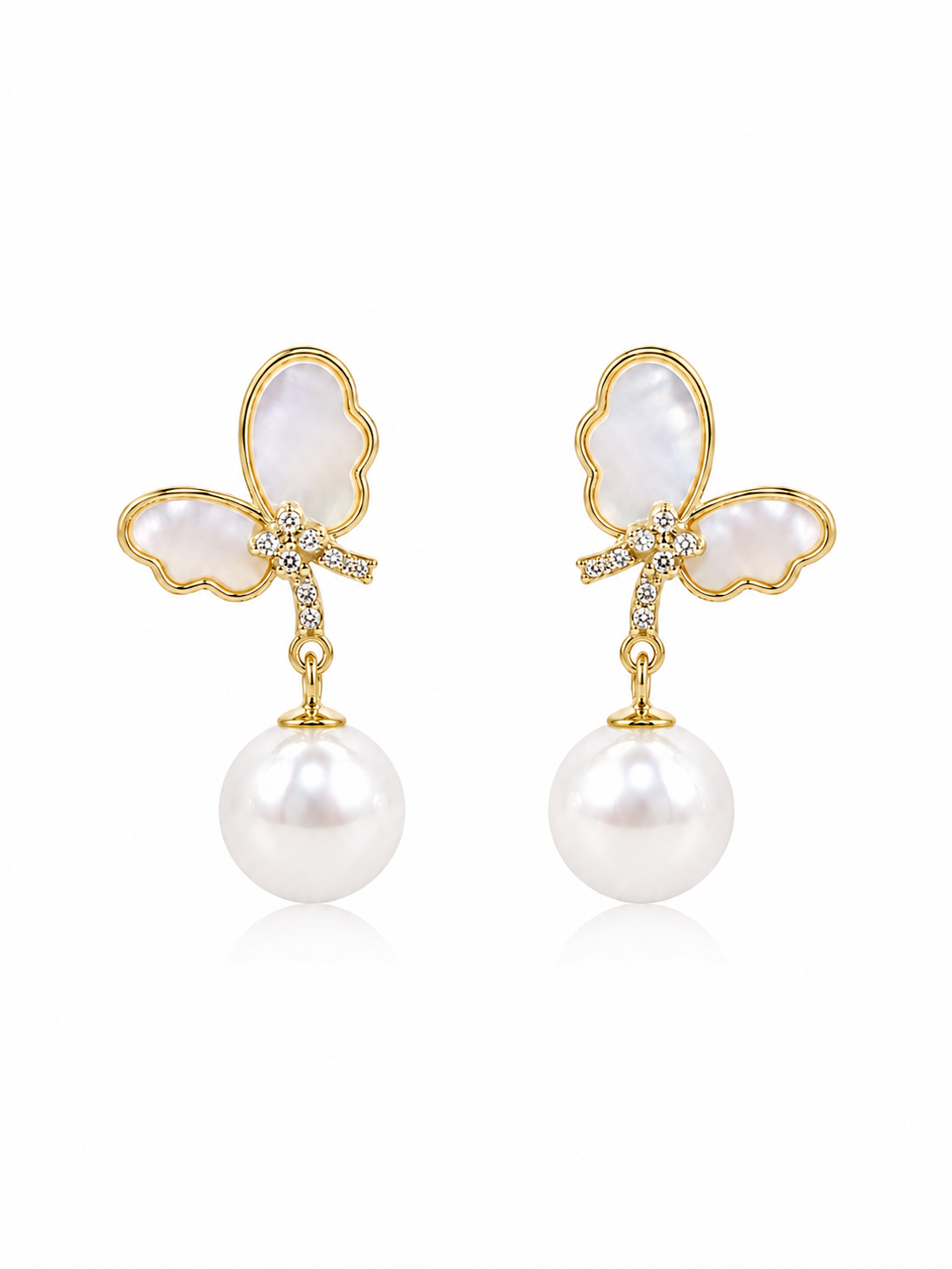 Pendientes Perla Mariposa