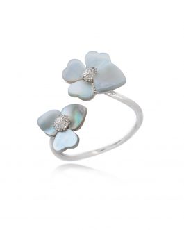 Anillo flor de nácar