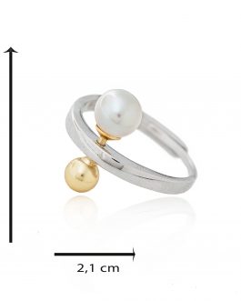 Anillo doble esfera