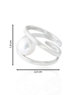 Anillo perla en plata de ley