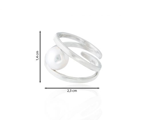 Anillo perla en plata de ley