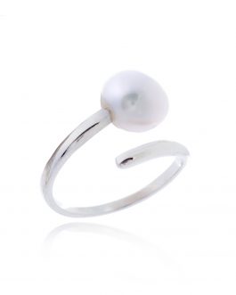 Anillo plata de ley con perla