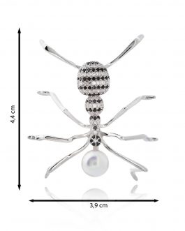 Broche Hormiga en plata
