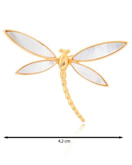 Broche libelula dorada
