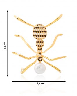 Broche Hormiga dorada