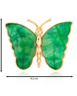 Broche mariposa de jade