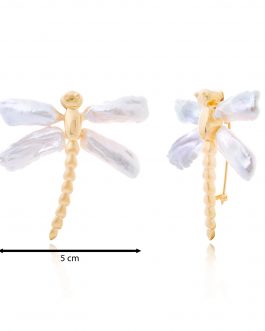 Broche libélula dorada