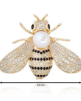 Broche abeja dorada