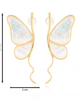 Pendiente Mariposa nácar