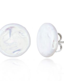 Pend. de perla botón en plata de ley