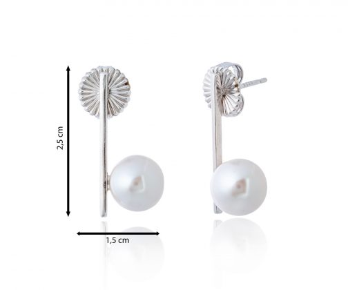 Pend . Linea silver con perla