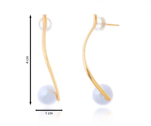 Pend. lineal con perla cultivada