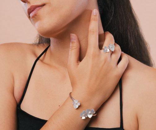 Anillo flor de nácar - Imagen 2